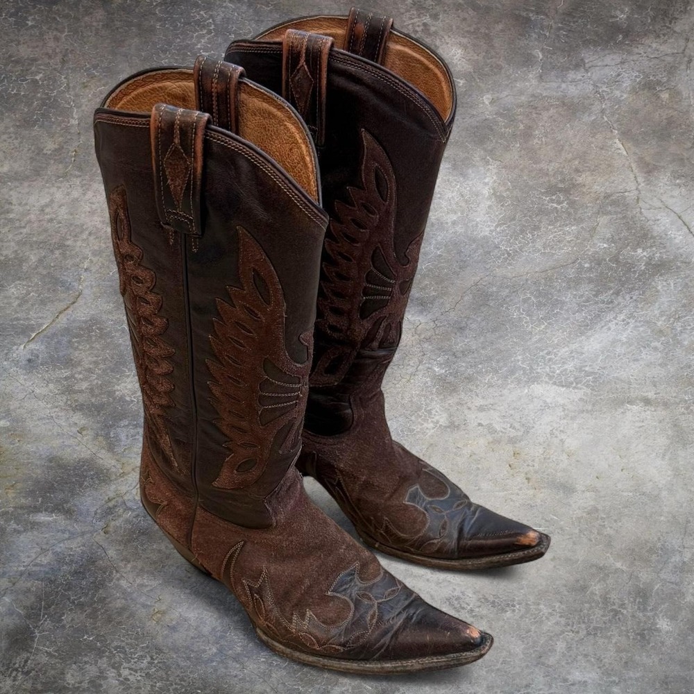 Lane Brown Firebird Embroidered Western Cowboy Boots BOHO Women's Size 9 Cowgirl